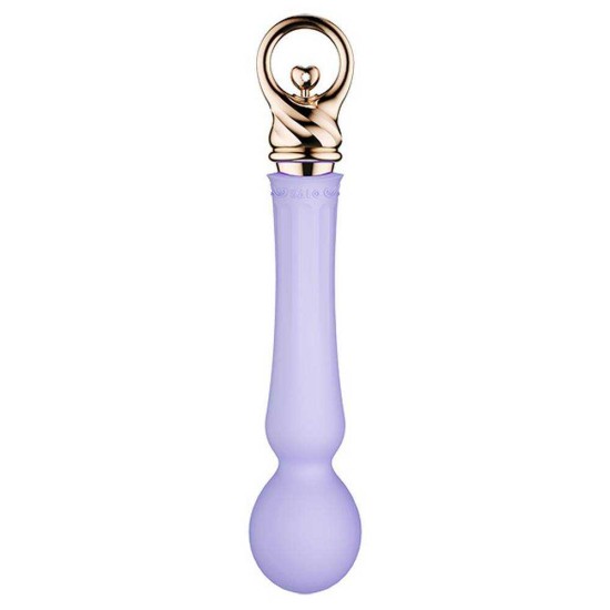 Πολυτελής Αθόρυβη Συσκευή Μασάζ  - Zalo Confidence Heating Wand Massager Purple Sex Toys 
