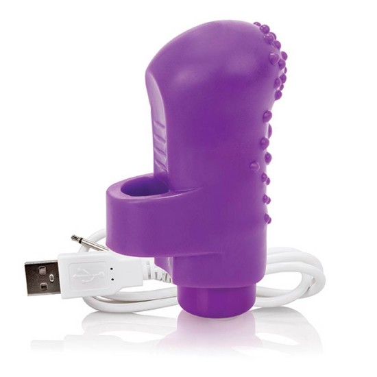 Επαναφορτιζόμενος Δονητής Δαχτύλου - The Screaming O Fingo Finger Vibe Purple Sex Toys 