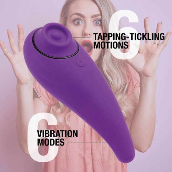 Επαναφορτιζόμενος Παλμικός Δονητής - Tapping & Tingling Vibrator Purple Sex Toys 