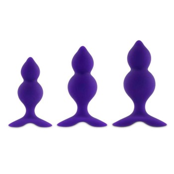 Feelztoys Bibi Twin Butt Plug Set 3 Pcs Purple