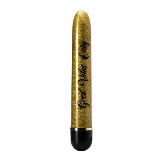 Κλασικός Δονητής Με Σχέδια - The Collection Good Vibes Only Vibrator 17.5cm Gold Sex Toys 