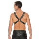 Δερμάτινο Χιαστί Harness - Men's Large Buckle Harness Black Ερωτικά Εσώρουχα 