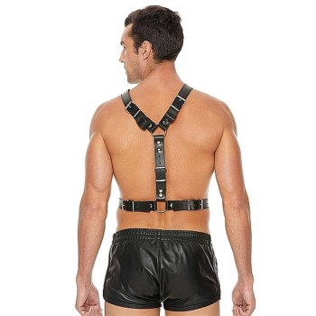 Δερμάτινο Harness Με Αλυσίδα - Twisted Bit Black Leather Harness