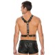 Twisted Bit Black Leather Harness Erotic Lingerie 