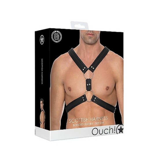 Scottish Harness With O Rings Black Erotic Lingerie 