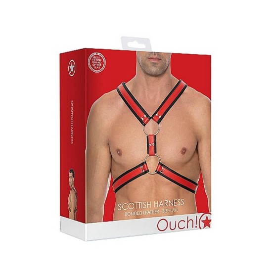 Scottish Harness With O Rings Red Erotic Lingerie 