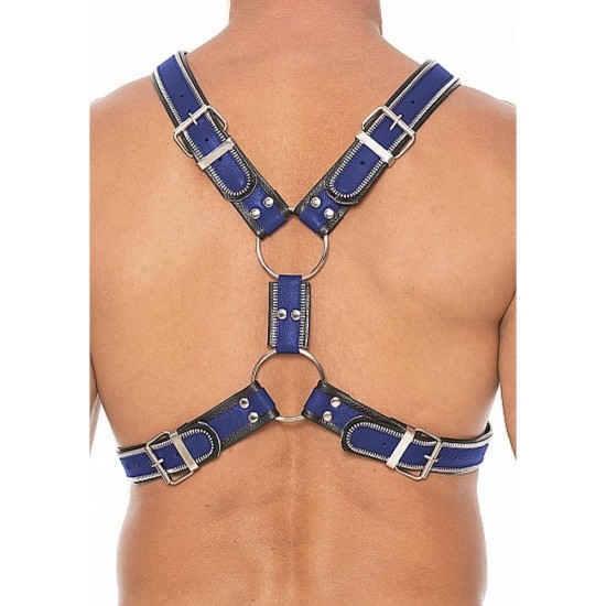 Z Series Scottish Leather Harness Blue Erotic Lingerie 
