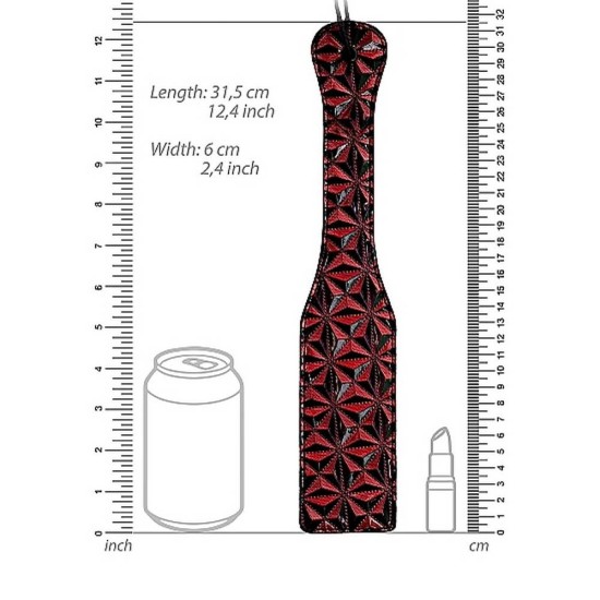 Ouch Luxury Paddle With Diamonds Pattern Burgundy Fetish Toys 