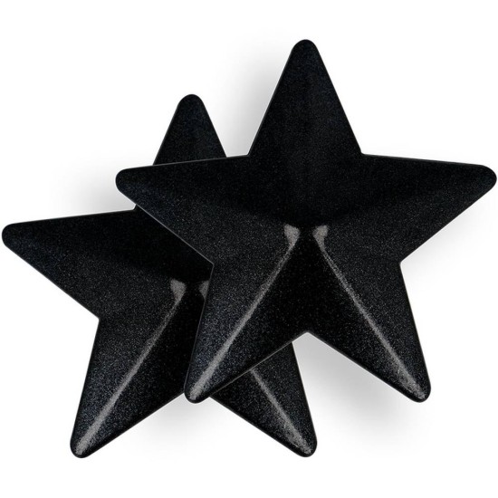 Μεταλλικά Διακοσμητικά Θηλών - Nipple Covers Black Star 2pcs Sex Toys 