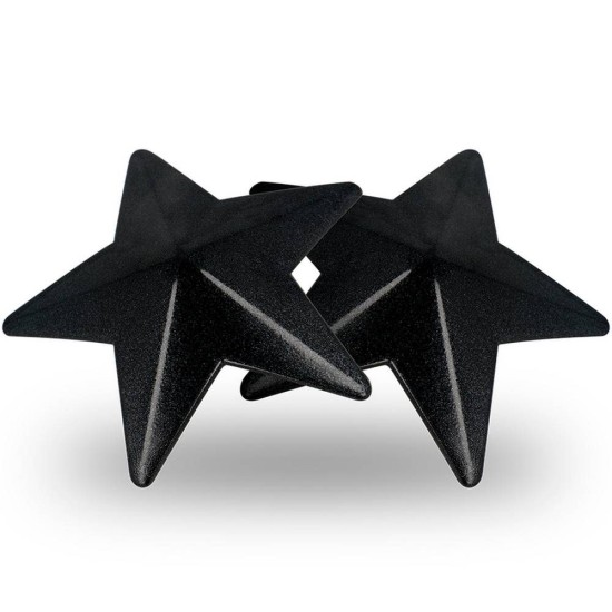 Μεταλλικά Διακοσμητικά Θηλών - Nipple Covers Black Star 2pcs Sex Toys 