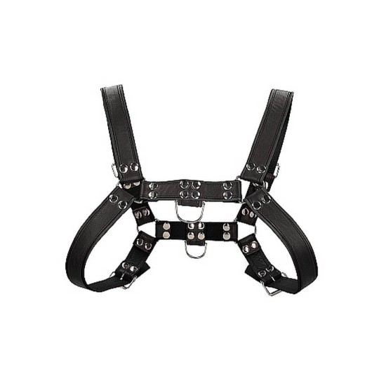 Chest Bulldog Leather Harness Black Ερωτικά Εσώρουχα 