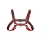 Chest Bulldog Leather Harness Red Erotic Lingerie 