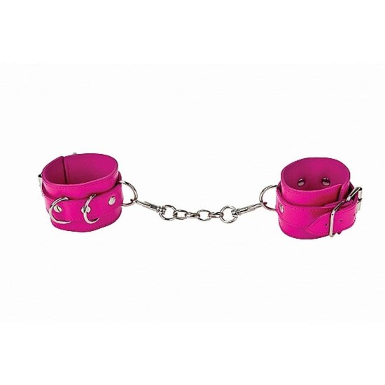 Δερμάτινες Χειροπέδες - Ouch Leather Cuffs Pink Fetish Toys 