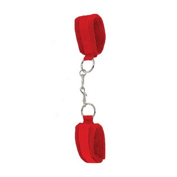 Απαλές Χειροπέδες - Ouch Velcro Cuffs Red