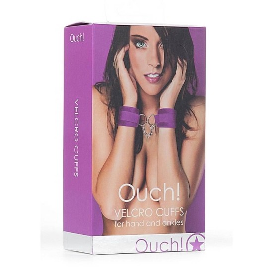 Ouch Velcro Cuffs Purple Fetish Toys 