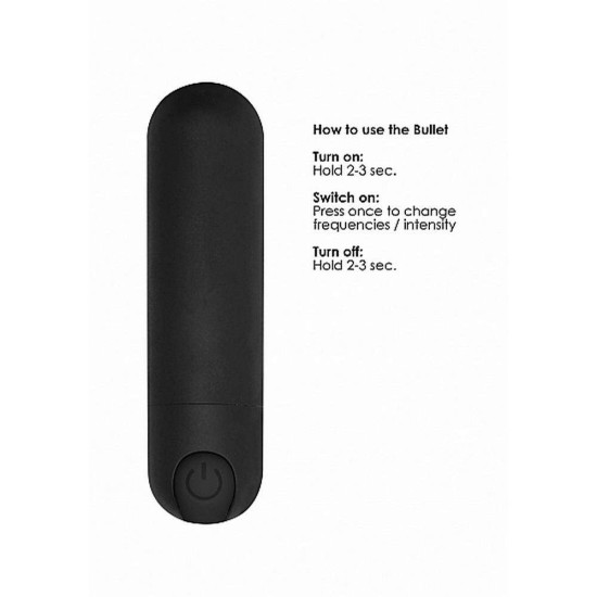 Shots 10 Speed Rechargeable Bullet Black Sex Toys