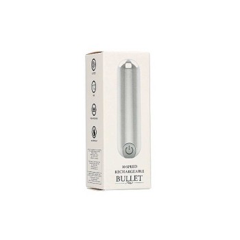 Shots 10 Speed Rechargeable Bullet Silver