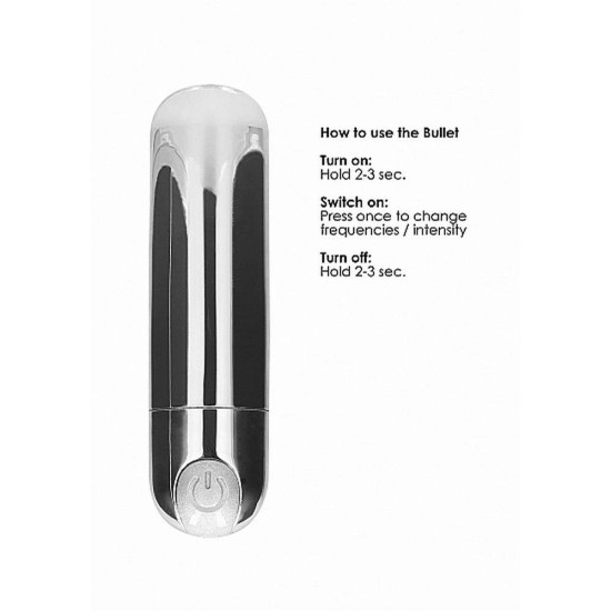 Shots 10 Speed Rechargeable Bullet Silver Sex Toys