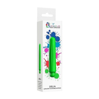Delia Bullet Vibrator With Silicone Sleeve Green