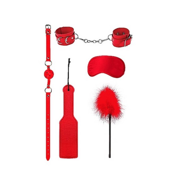 Φετιχιστικά Αξεσουάρ Για Αρχάριους - Ouch Introductory Bondage Kit No.4 Red Fetish Toys 