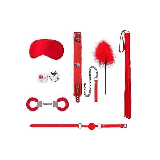 Φετιχιστικά Αξεσουάρ Για Αρχάριους - Ouch Introductory Bondage Kit No.6 Red Fetish Toys 