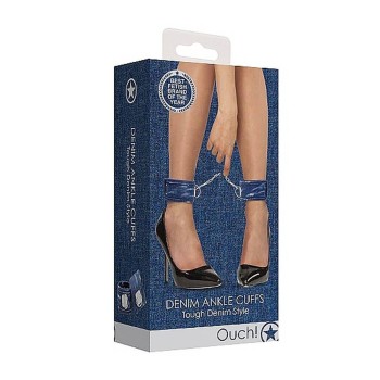 Τζιν Ποδοπέδες Με Αλυσίδα - Ouch Denim Ankle Cuffs Blue