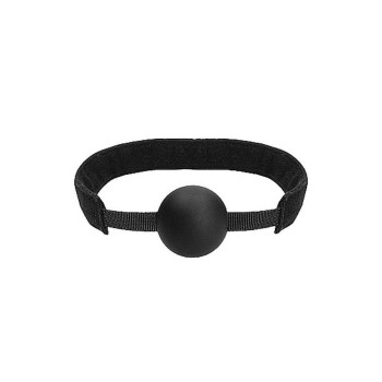 Απαλό Φίμωτρο Σιλικόνης - Velvet & Velcro Adjustable Silicone Ball Gag Black