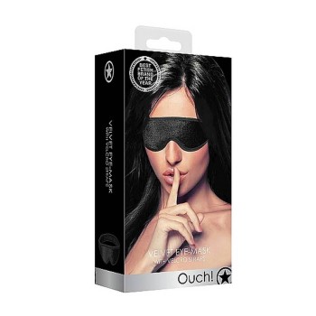 Απαλή Μάσκα Ματιών - Ouch Velvet Eye Mask With Velcro Straps Black