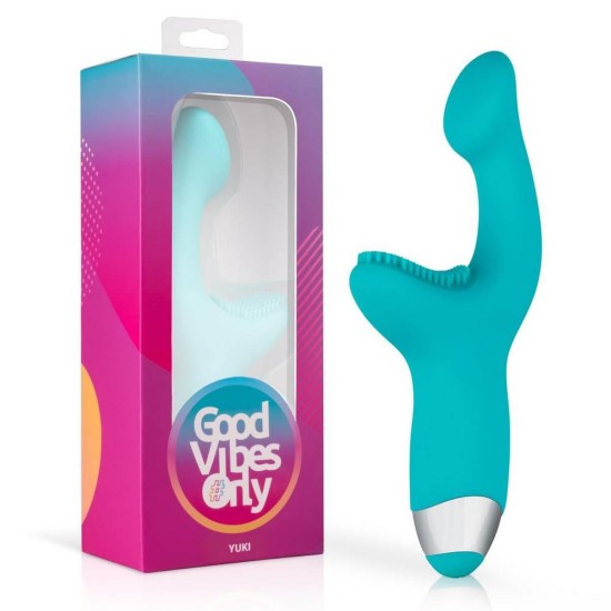 Κολπικός Και Κλειτοριδικός Δονητής – Yuki G Spot Clitoral Vibrator Teal Sex Toys 