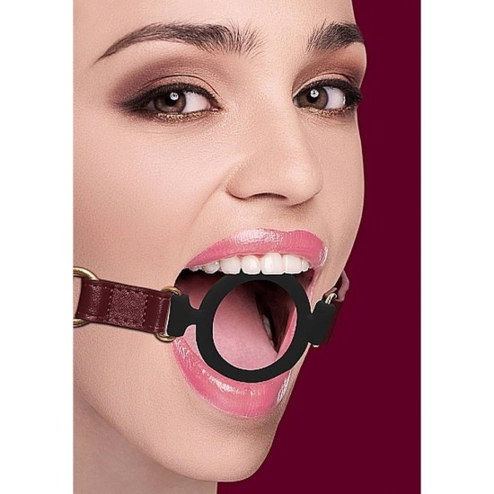 Ouch Halo Silicone Ring Gag Burgundy Fetish Toys 