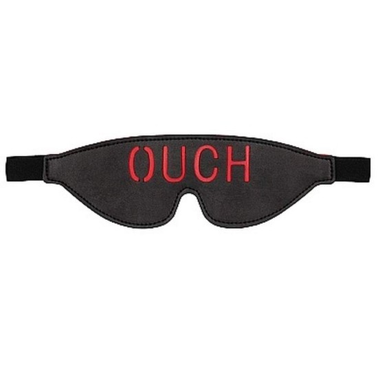 Bonded Leather Eye Mask Ouch With Elastic Straps Fetish Toys 