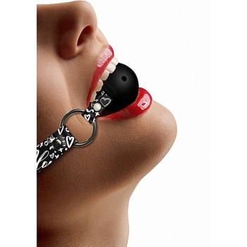 Φίμωτρο Με Σχέδια - Breathable Ball Gag With Printed Leather Straps