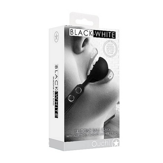 Black & White Silicone Ball Gag Fetish Toys 