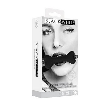 Black & White Silicone Bone Gag