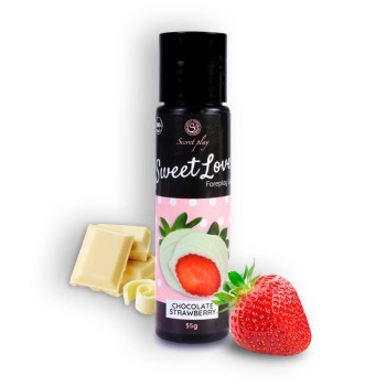Τζελ Με Γεύση Για Στοματικό - Sweet Love Foreplay Gel Strawberries White Chocolate 60ml