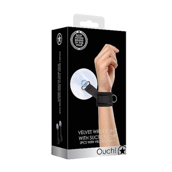 Velvet Wrist Cuffs With Suction Cup