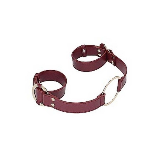 Ouch Halo Handcuffs With Connector Burgundy Fetish Toys 
