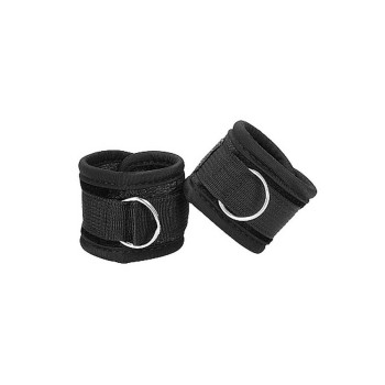 Velvet Ankle Cuffs With Velcro Straps Black