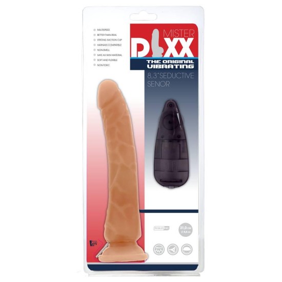 Ρεαλιστικός Δονητής Με Χειριστήριο - Seductive Senor Vibrating Dildo Beige 21cm Sex Toys 