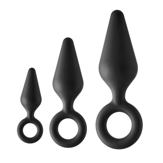 Fantasstic Anal Training Kit Ring Plug Black Sex Toys
