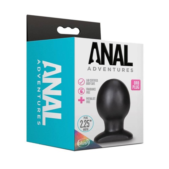 Πρωκτική Τάπα - Anal Adventures Orb Plug Black Sex Toys 