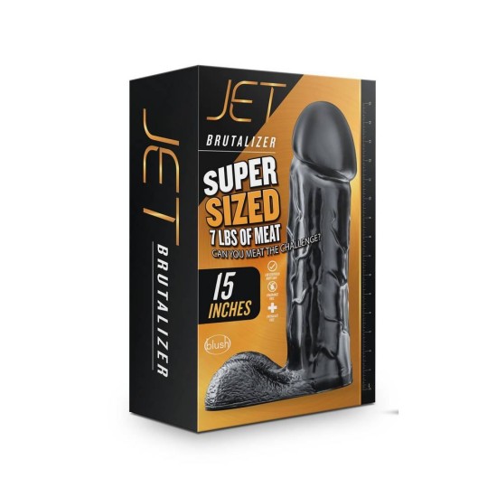 Πολύ Μεγάλο Ρεαλιστικό Πέος - Jet Brutalizer Dildo Black 25cm Sex Toys 