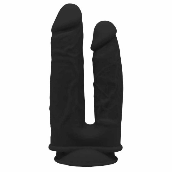 Διπλό Ομοίωμα Μαλακής Σιλικόνης - Dual Density Double Penetrator Black Sex Toys 