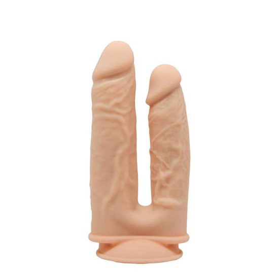 Διπλό Ομοίωμα Μαλακής Σιλικόνης - Dual Density Double Penetrator Beige Sex Toys 