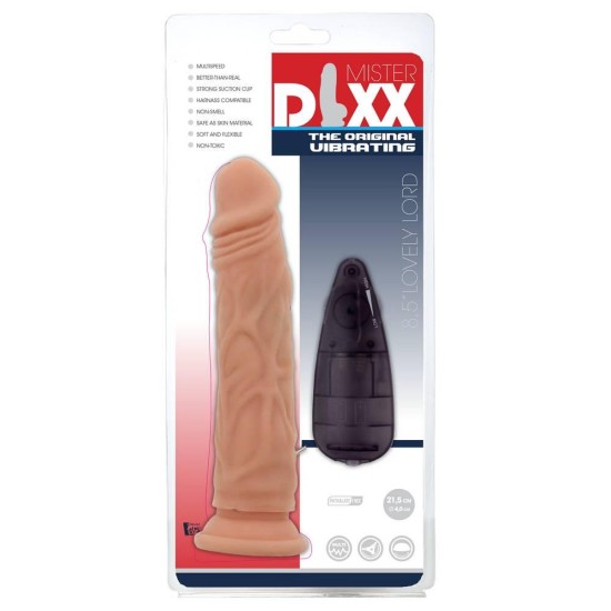 Ρεαλιστικός Δονητής Με Χειριστήριο - Lovely Lord Vibrating Dildo Beige 22cm Sex Toys 
