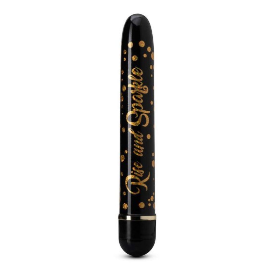 Κλασικός Δονητής Με Σχέδια - Rise And Sparkle Classic Vibrator Black/Gold Sex Toys 