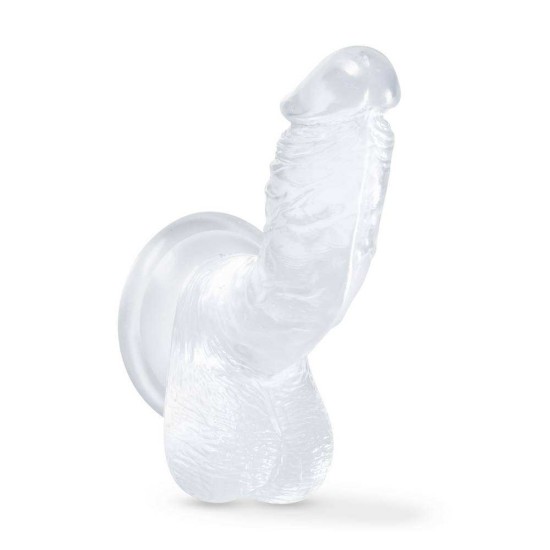 Diamond Sparkle Realistic Curved Dildo Clear 17cm Sex Toys