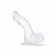 Κυρτό Ρεαλιστικό Πέος - Diamond Sparkle Realistic Curved Dildo Clear 17cm Sex Toys 