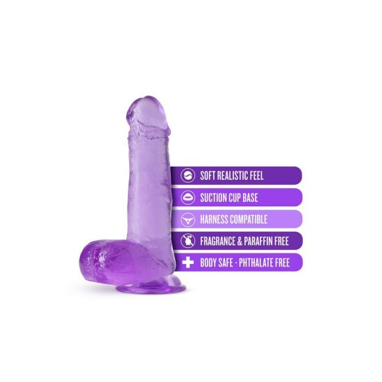 Ευλύγιστο Ρεαλιστικό Πέος - Rock N' Roll Realistic Dildo Purple 18cm Sex Toys 