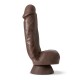 Μαλακό Και Ευλύγιστο Πέος - Dr. Skin Thick Posable Dildo Chocolate 20cm Sex Toys 